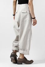 Load image into Gallery viewer, ISAMU KATAYAMA BACKLASH KNOT WAIST WIDE PANTS / COTTON LINEN (WHITE)
