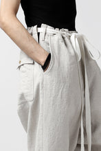 Load image into Gallery viewer, ISAMU KATAYAMA BACKLASH KNOT WAIST WIDE PANTS / COTTON LINEN (WHITE)