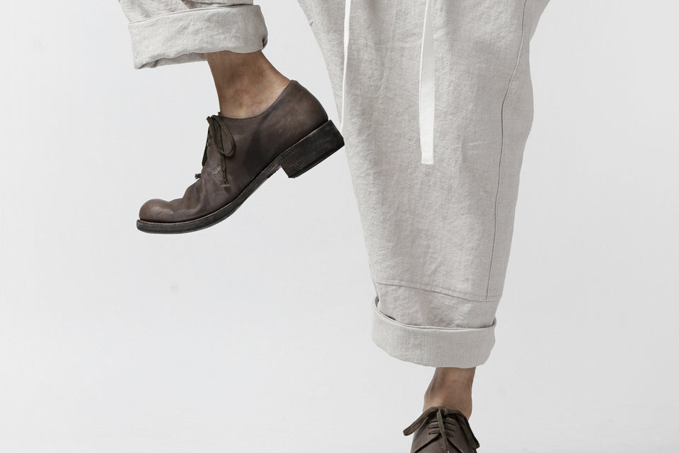 Load image into Gallery viewer, ISAMU KATAYAMA BACKLASH KNOT WAIST WIDE PANTS / COTTON LINEN (WHITE)