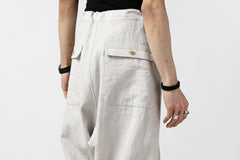 Load image into Gallery viewer, ISAMU KATAYAMA BACKLASH KNOT WAIST WIDE PANTS / COTTON LINEN (WHITE)