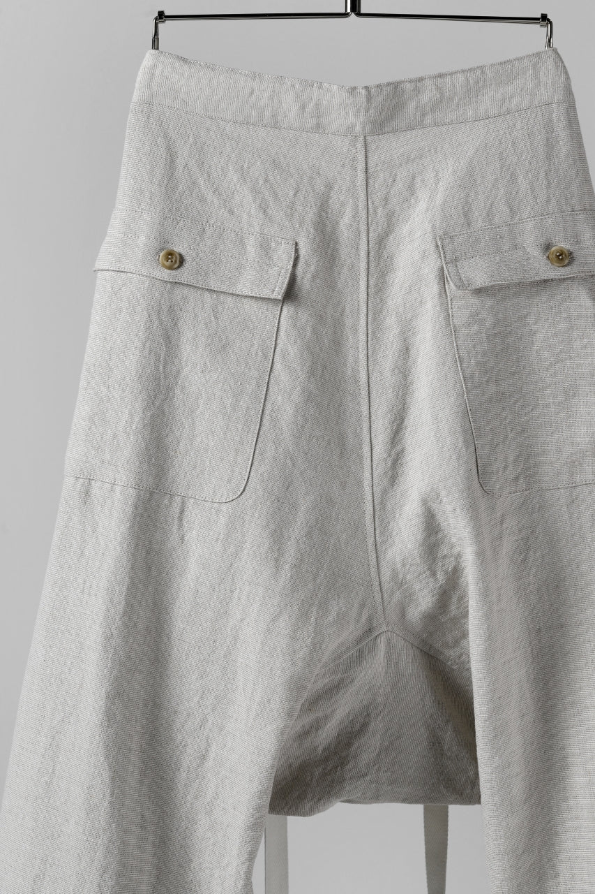 Load image into Gallery viewer, ISAMU KATAYAMA BACKLASH KNOT WAIST WIDE PANTS / COTTON LINEN (WHITE)