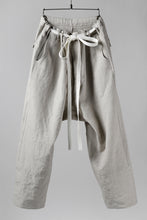 Load image into Gallery viewer, ISAMU KATAYAMA BACKLASH KNOT WAIST WIDE PANTS / COTTON LINEN (WHITE)