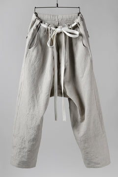 Load image into Gallery viewer, ISAMU KATAYAMA BACKLASH KNOT WAIST WIDE PANTS / COTTON LINEN (WHITE)