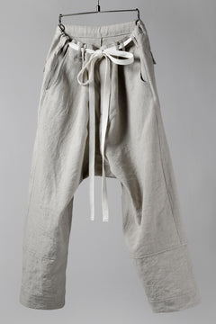 Load image into Gallery viewer, ISAMU KATAYAMA BACKLASH KNOT WAIST WIDE PANTS / COTTON LINEN (WHITE)