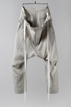 Load image into Gallery viewer, ISAMU KATAYAMA BACKLASH KNOT WAIST WIDE PANTS / COTTON LINEN (WHITE)