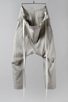 Load image into Gallery viewer, ISAMU KATAYAMA BACKLASH KNOT WAIST WIDE PANTS / COTTON LINEN (WHITE)