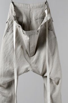Load image into Gallery viewer, ISAMU KATAYAMA BACKLASH KNOT WAIST WIDE PANTS / COTTON LINEN (WHITE)