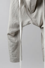 Load image into Gallery viewer, ISAMU KATAYAMA BACKLASH KNOT WAIST WIDE PANTS / COTTON LINEN (WHITE)