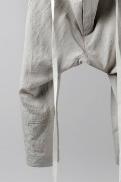 Load image into Gallery viewer, ISAMU KATAYAMA BACKLASH KNOT WAIST WIDE PANTS / COTTON LINEN (WHITE)