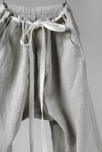 Load image into Gallery viewer, ISAMU KATAYAMA BACKLASH KNOT WAIST WIDE PANTS / COTTON LINEN (WHITE)