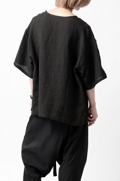画像をギャラリービューアに読み込む, ISAMU KATAYAMA BACKLASH PULLOVER POCKET SHIRT / SOFT LINEN (BLACK)