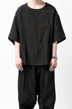 画像をギャラリービューアに読み込む, ISAMU KATAYAMA BACKLASH PULLOVER POCKET SHIRT / SOFT LINEN (BLACK)