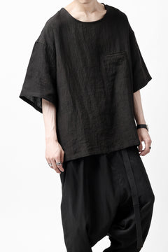画像をギャラリービューアに読み込む, ISAMU KATAYAMA BACKLASH PULLOVER POCKET SHIRT / SOFT LINEN (BLACK)