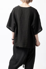画像をギャラリービューアに読み込む, ISAMU KATAYAMA BACKLASH PULLOVER POCKET SHIRT / SOFT LINEN (BLACK)