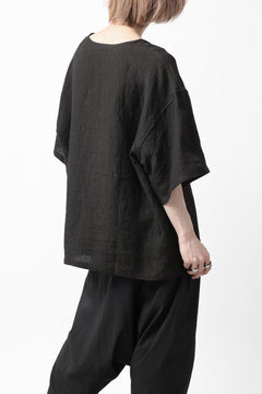 画像をギャラリービューアに読み込む, ISAMU KATAYAMA BACKLASH PULLOVER POCKET SHIRT / SOFT LINEN (BLACK)