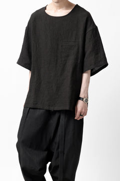 画像をギャラリービューアに読み込む, ISAMU KATAYAMA BACKLASH PULLOVER POCKET SHIRT / SOFT LINEN (BLACK)