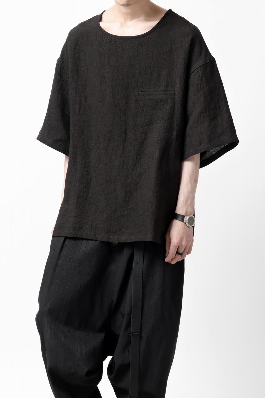 画像をギャラリービューアに読み込む, ISAMU KATAYAMA BACKLASH PULLOVER POCKET SHIRT / SOFT LINEN (BLACK)