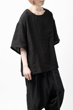 画像をギャラリービューアに読み込む, ISAMU KATAYAMA BACKLASH PULLOVER POCKET SHIRT / SOFT LINEN (BLACK)