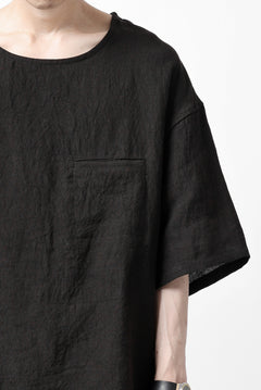 画像をギャラリービューアに読み込む, ISAMU KATAYAMA BACKLASH PULLOVER POCKET SHIRT / SOFT LINEN (BLACK)