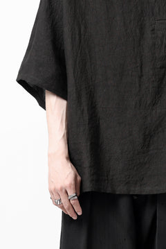 画像をギャラリービューアに読み込む, ISAMU KATAYAMA BACKLASH PULLOVER POCKET SHIRT / SOFT LINEN (BLACK)