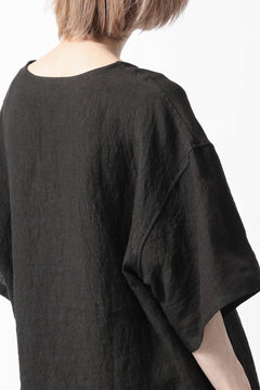 画像をギャラリービューアに読み込む, ISAMU KATAYAMA BACKLASH PULLOVER POCKET SHIRT / SOFT LINEN (BLACK)