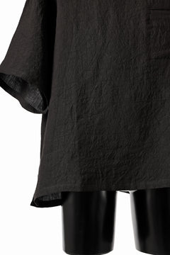 画像をギャラリービューアに読み込む, ISAMU KATAYAMA BACKLASH PULLOVER POCKET SHIRT / SOFT LINEN (BLACK)