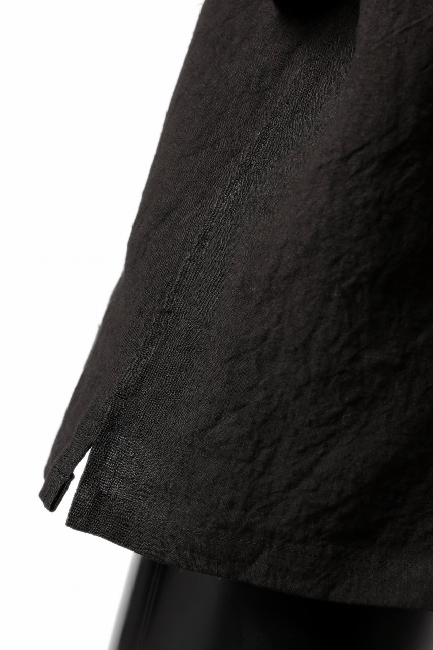 画像をギャラリービューアに読み込む, ISAMU KATAYAMA BACKLASH PULLOVER POCKET SHIRT / SOFT LINEN (BLACK)