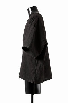 画像をギャラリービューアに読み込む, ISAMU KATAYAMA BACKLASH PULLOVER POCKET SHIRT / SOFT LINEN (BLACK)