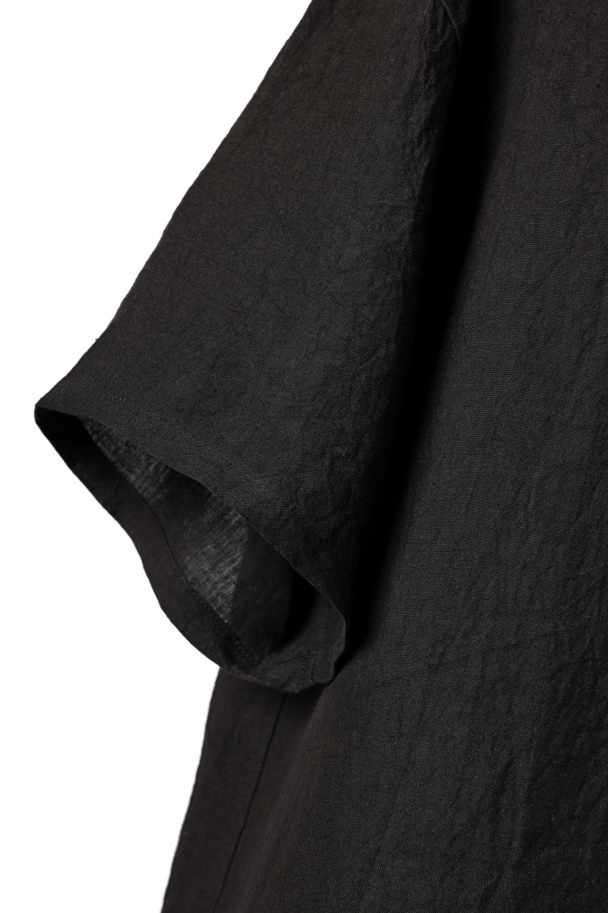 画像をギャラリービューアに読み込む, ISAMU KATAYAMA BACKLASH PULLOVER POCKET SHIRT / SOFT LINEN (BLACK)