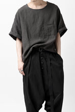 画像をギャラリービューアに読み込む, ISAMU KATAYAMA BACKLASH PULLOVER POCKET SHIRT / SOFT LINEN (CHARCOAL BLACK)