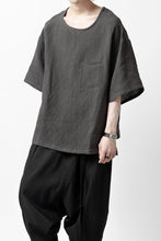 画像をギャラリービューアに読み込む, ISAMU KATAYAMA BACKLASH PULLOVER POCKET SHIRT / SOFT LINEN (CHARCOAL BLACK)
