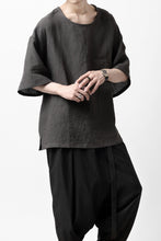 画像をギャラリービューアに読み込む, ISAMU KATAYAMA BACKLASH PULLOVER POCKET SHIRT / SOFT LINEN (CHARCOAL BLACK)