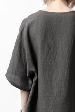 画像をギャラリービューアに読み込む, ISAMU KATAYAMA BACKLASH PULLOVER POCKET SHIRT / SOFT LINEN (CHARCOAL BLACK)