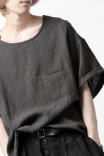 画像をギャラリービューアに読み込む, ISAMU KATAYAMA BACKLASH PULLOVER POCKET SHIRT / SOFT LINEN (CHARCOAL BLACK)