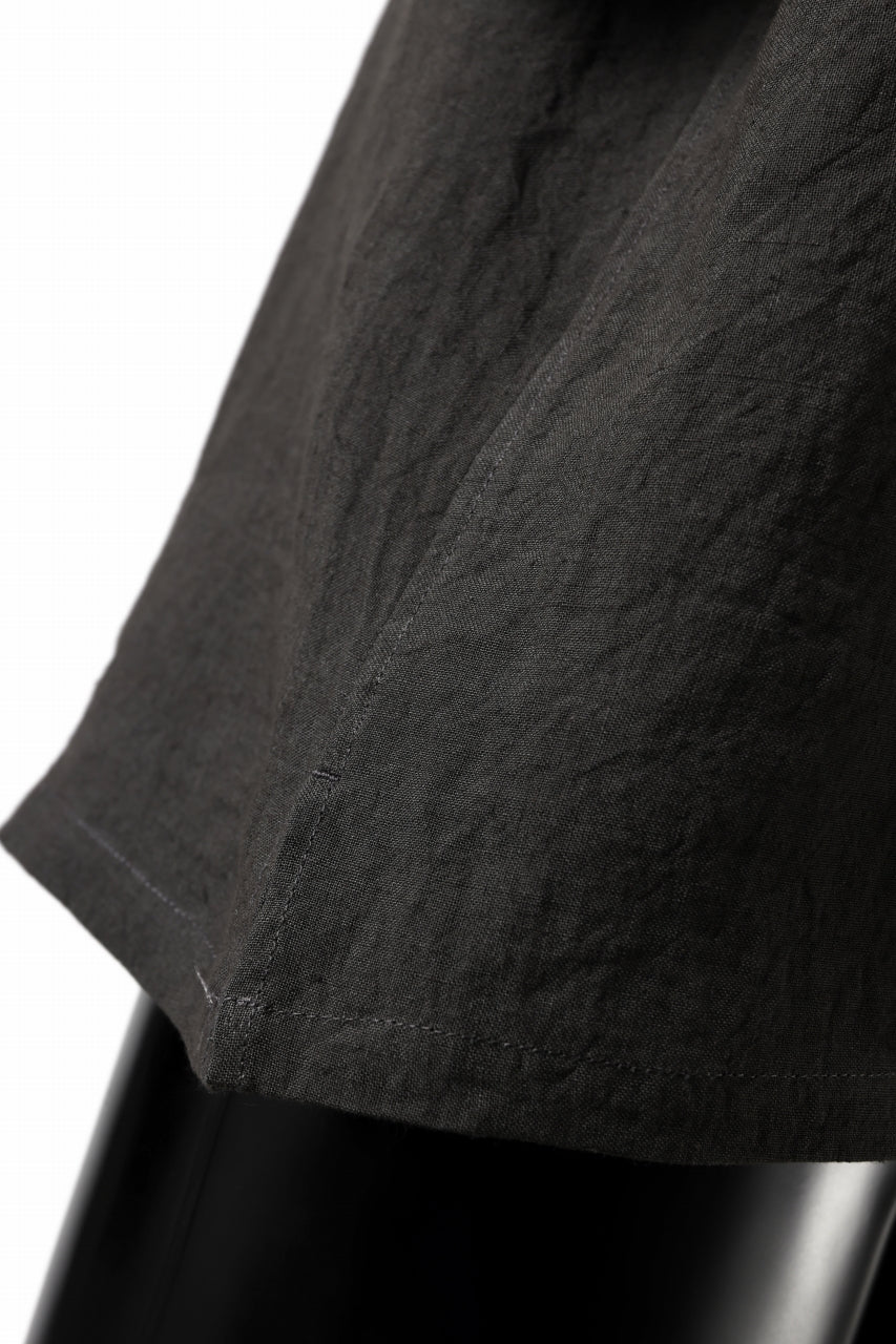 画像をギャラリービューアに読み込む, ISAMU KATAYAMA BACKLASH PULLOVER POCKET SHIRT / SOFT LINEN (CHARCOAL BLACK)