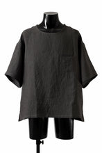 画像をギャラリービューアに読み込む, ISAMU KATAYAMA BACKLASH PULLOVER POCKET SHIRT / SOFT LINEN (CHARCOAL BLACK)