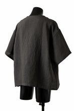 画像をギャラリービューアに読み込む, ISAMU KATAYAMA BACKLASH PULLOVER POCKET SHIRT / SOFT LINEN (CHARCOAL BLACK)