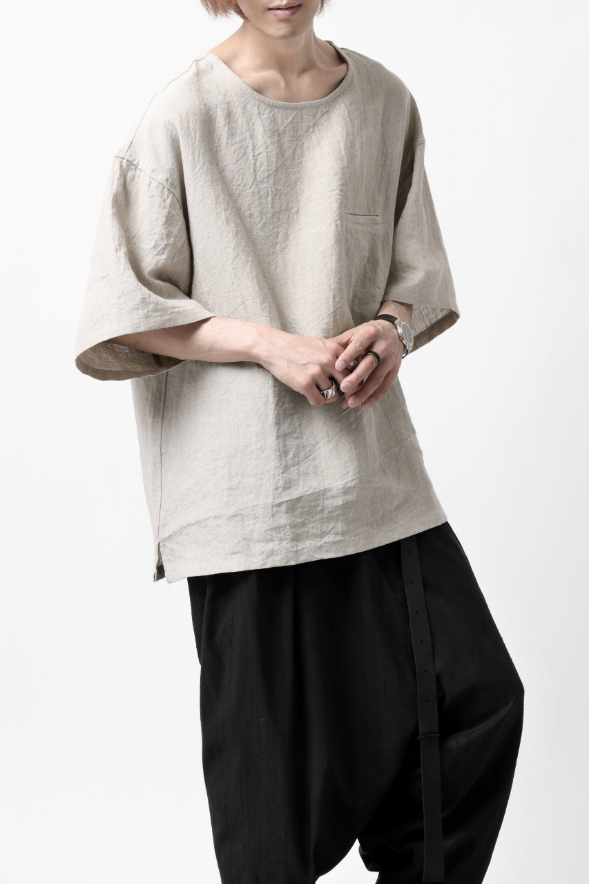 画像をギャラリービューアに読み込む, ISAMU KATAYAMA BACKLASH PULLOVER POCKET SHIRT / SOFT LINEN (NATURAL)