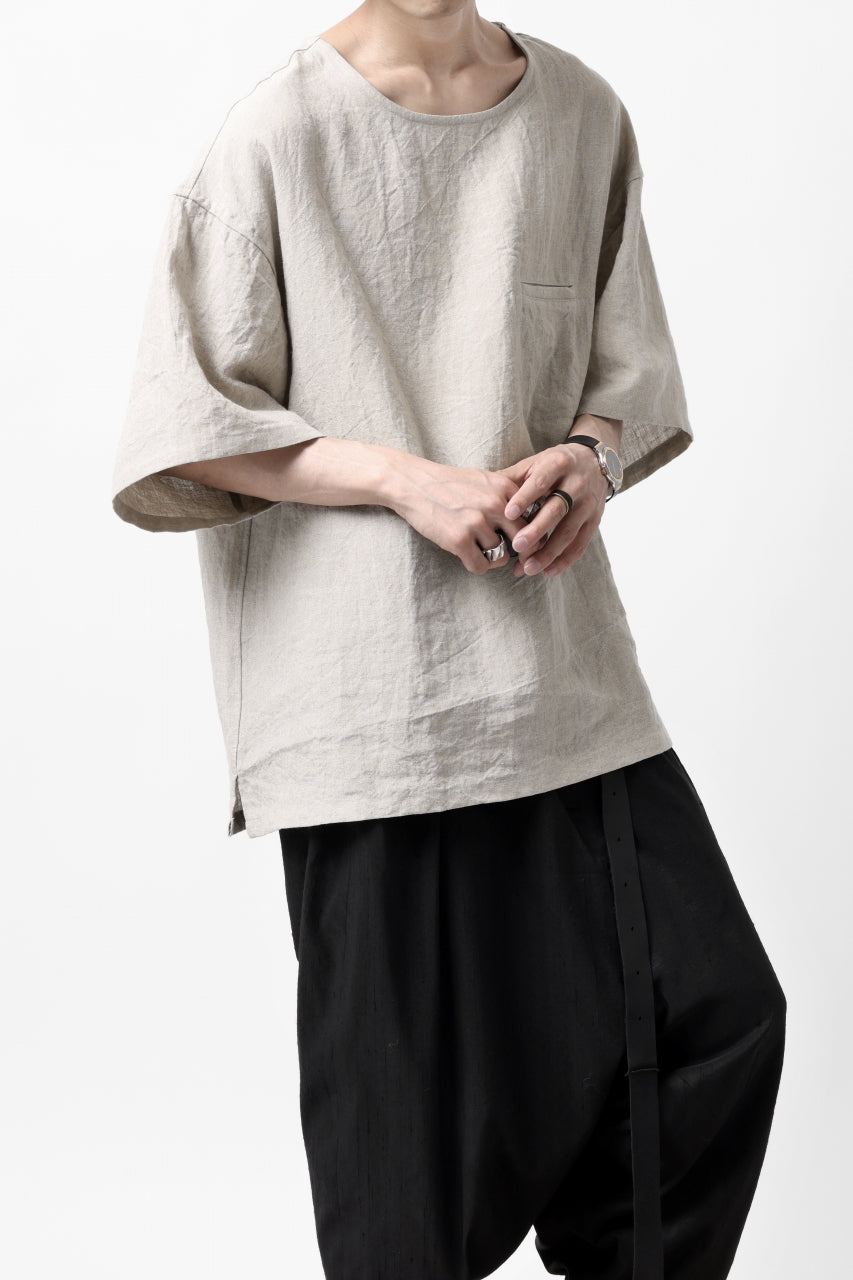 画像をギャラリービューアに読み込む, ISAMU KATAYAMA BACKLASH PULLOVER POCKET SHIRT / SOFT LINEN (NATURAL)