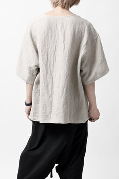画像をギャラリービューアに読み込む, ISAMU KATAYAMA BACKLASH PULLOVER POCKET SHIRT / SOFT LINEN (NATURAL)