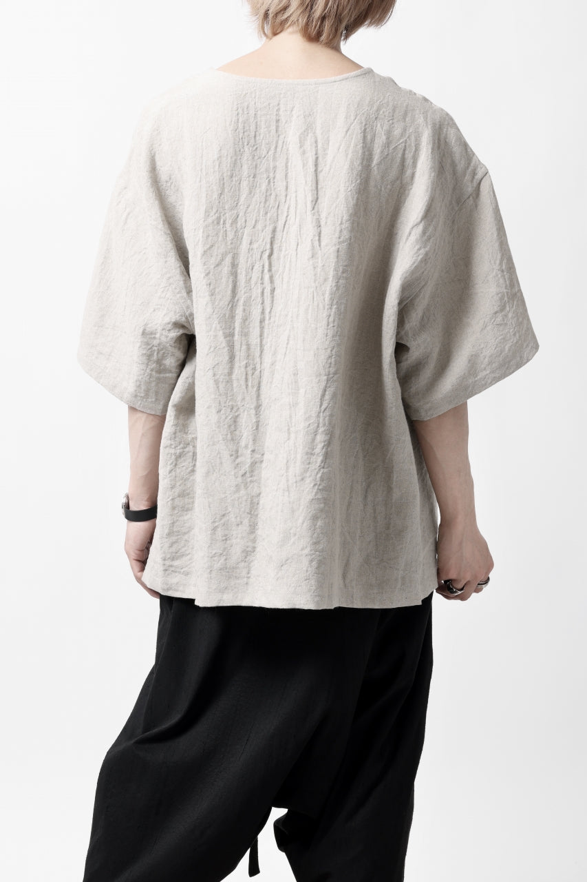画像をギャラリービューアに読み込む, ISAMU KATAYAMA BACKLASH PULLOVER POCKET SHIRT / SOFT LINEN (NATURAL)