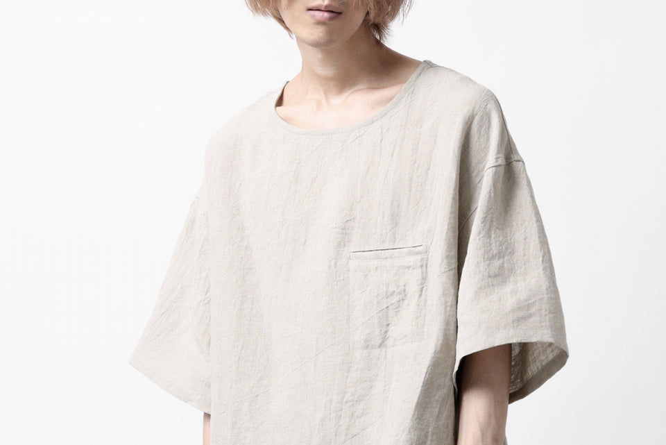 画像をギャラリービューアに読み込む, ISAMU KATAYAMA BACKLASH PULLOVER POCKET SHIRT / SOFT LINEN (NATURAL)
