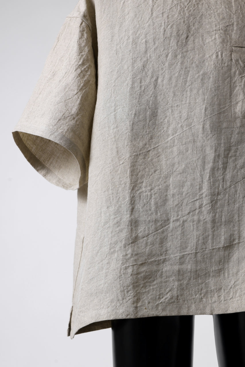 画像をギャラリービューアに読み込む, ISAMU KATAYAMA BACKLASH PULLOVER POCKET SHIRT / SOFT LINEN (NATURAL)