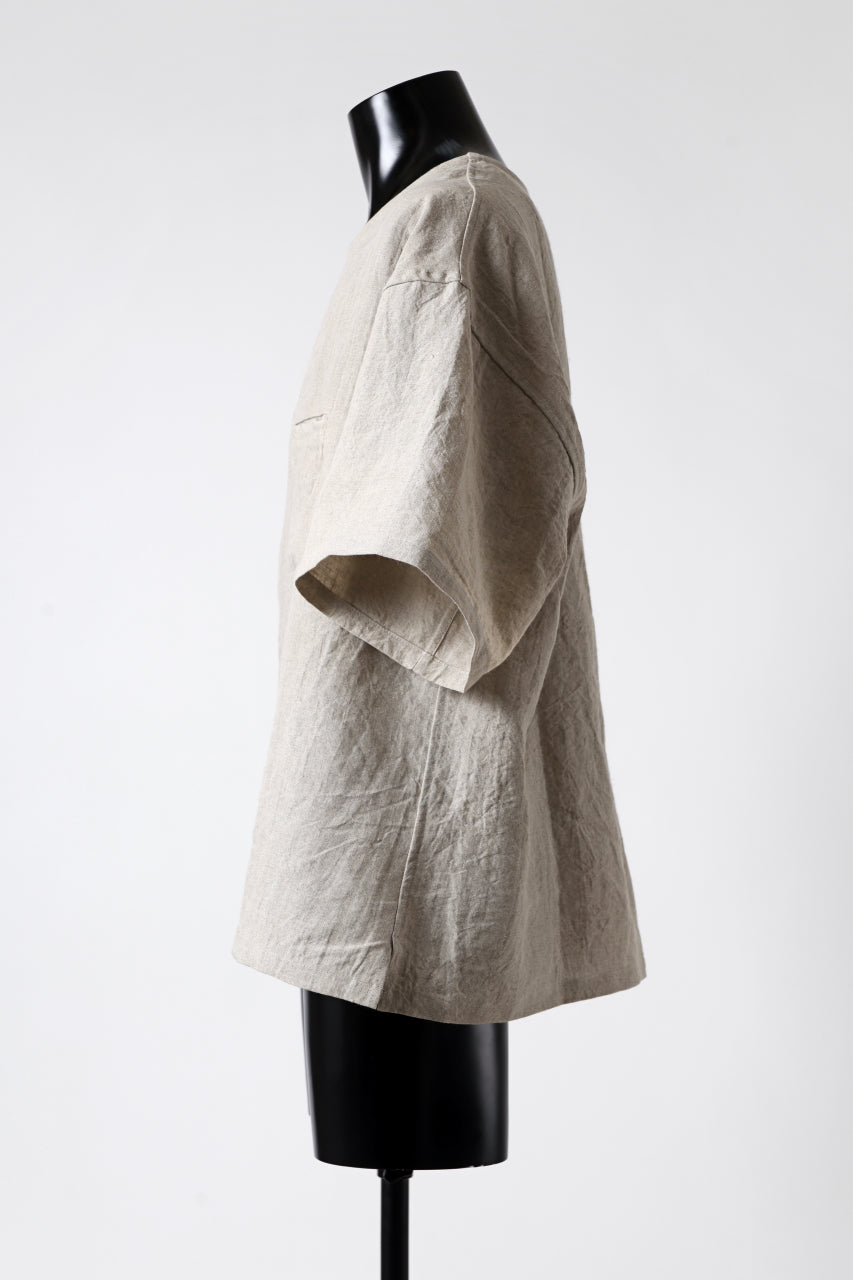 画像をギャラリービューアに読み込む, ISAMU KATAYAMA BACKLASH PULLOVER POCKET SHIRT / SOFT LINEN (NATURAL)