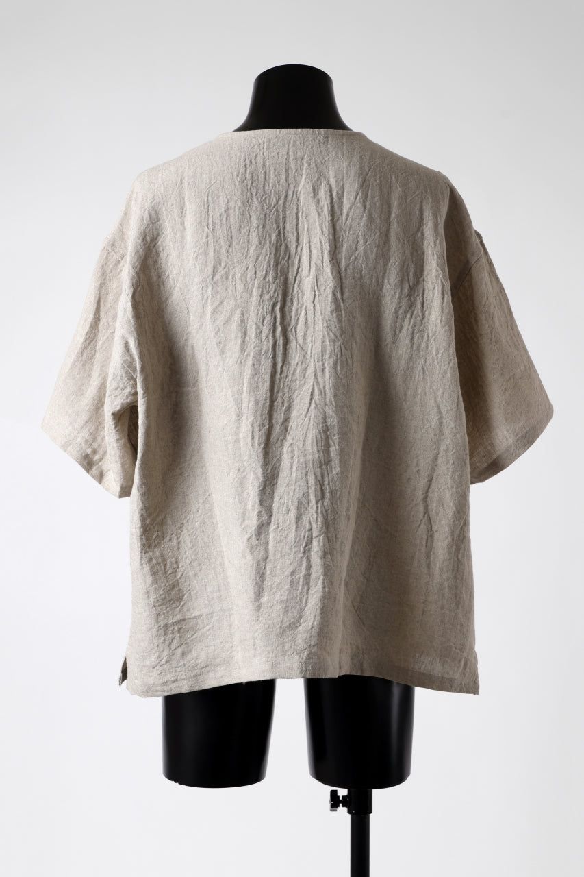 画像をギャラリービューアに読み込む, ISAMU KATAYAMA BACKLASH PULLOVER POCKET SHIRT / SOFT LINEN (NATURAL)