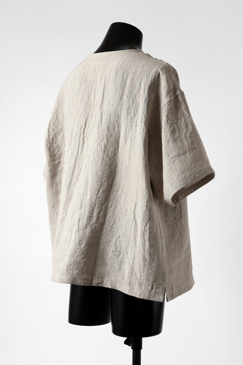 画像をギャラリービューアに読み込む, ISAMU KATAYAMA BACKLASH PULLOVER POCKET SHIRT / SOFT LINEN (NATURAL)