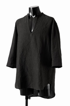 Load image into Gallery viewer, ISAMU KATAYAMA BACKLASH SKIPPER SHIRT / SOFT LINEN (BLACK)