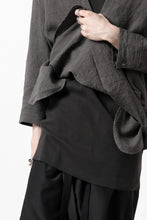 Load image into Gallery viewer, ISAMU KATAYAMA BACKLASH SKIPPER SHIRT / SOFT LINEN (CHARCOAL BLACK)