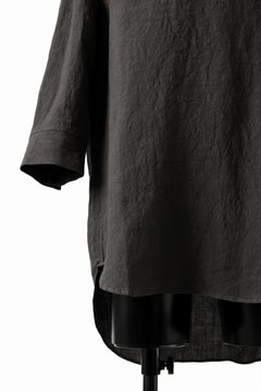 Load image into Gallery viewer, ISAMU KATAYAMA BACKLASH SKIPPER SHIRT / SOFT LINEN (CHARCOAL BLACK)