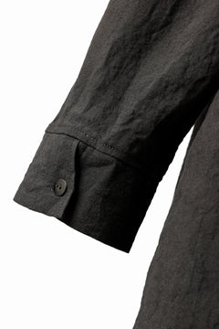 Load image into Gallery viewer, ISAMU KATAYAMA BACKLASH SKIPPER SHIRT / SOFT LINEN (CHARCOAL BLACK)